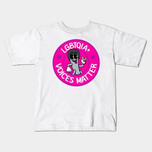 LGBTQIA+ Voices Matter - Support The Queer Communtiy Kids T-Shirt